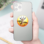 gazelle afrikaanse antilope wild dier sticker (Telefoon)