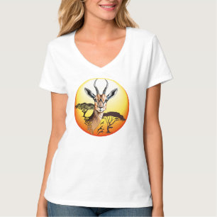 gazelle afrikaanse antilope wild dier t-shirt