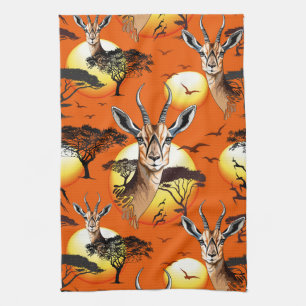 gazelle afrikaanse antilope wild dier theedoek