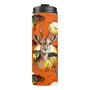 gazelle afrikaanse antilope wild dier thermosbeker