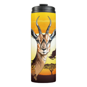 gazelle afrikaanse antilope wild dier thermosbeker