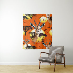 gazelle afrikaanse antilope wild dier wandkleed