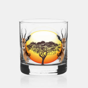 gazelle afrikaanse antilope wild dier whisky glas