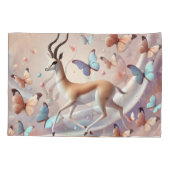 Gazelle and Butterflies Fantasy Art Kussensloop (Achterkant)