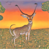 Gazelle bij schemering sticker (Voorkant)