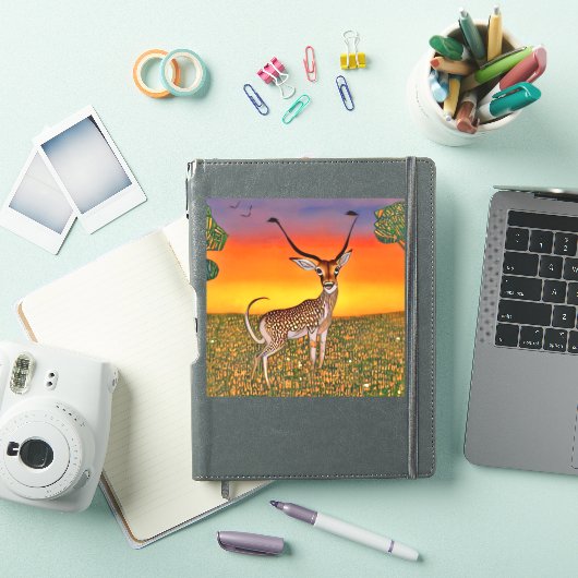 Gazelle bij schemering sticker (iPad Cover)