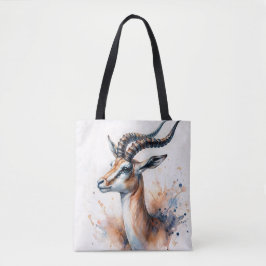 Gazelle Head Waterverf Art Draagtas