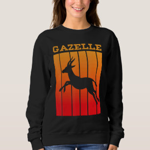 Gazelle schaduw silhouet bij zonsondergang trui
