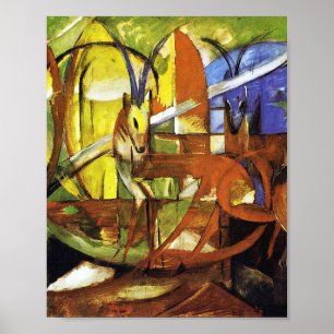 Gazellen van Franz Marc Poster