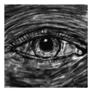Gazing Eye Digitale Kunst Foto Afdruk