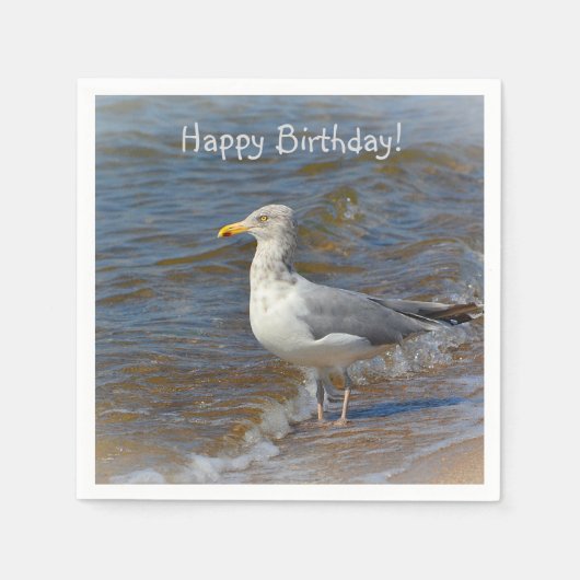 Gazing Seagull Servetten (Voorkant)