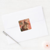 Gazing Squirrel Vierkante Sticker (Envelop)