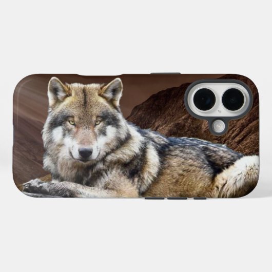 Gazing Wolf Apple iPhone 16 Hoesje (Achterkant (horizontaal))