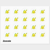 Gazing yellow Chomby Ronde Sticker (Vel)