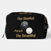 Gazon bowling gebowld en mooi grappig, toilettasje (Achterkant)