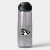 gazon kommen de bowlen en de mooie, waterfles (Achterkant)