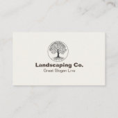 Gazon & Landscaping Bruin/Cream Visitekaartje (Achterkant)