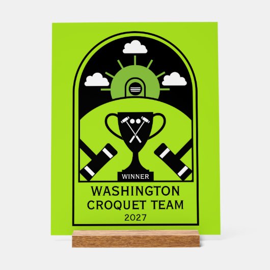 gazoncroquet acryl bord (Voorkant)