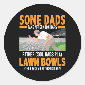 Gazonkommen voor papa's gazon groene kommen ronde sticker