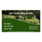 Gazonlandschap Moderne Visitekaartjes magneten (Voorkant)