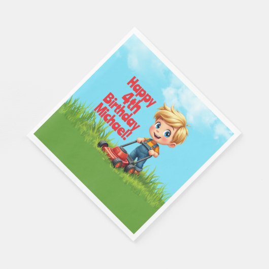Gazonmaaier Verjaardagsfeest servetten (Hoek)
