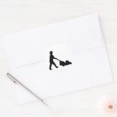 gazonmaaipictogram ronde sticker (Envelop)