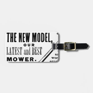  gazonmoweradvertentie bagagelabel