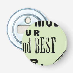  gazonmoweradvertentie button flesopener