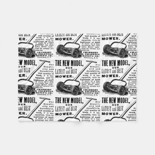 gazonmoweradvertentie fleece deken (Voorkant (Horizontaal))