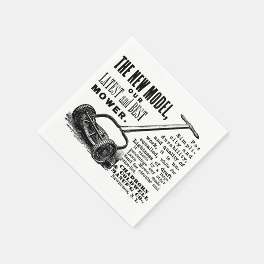  gazonmoweradvertentie servetten (Hoek)