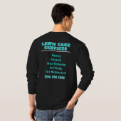 Gazononderhoud Landscaping Maaigras T-shirt (Achterkant volledig)