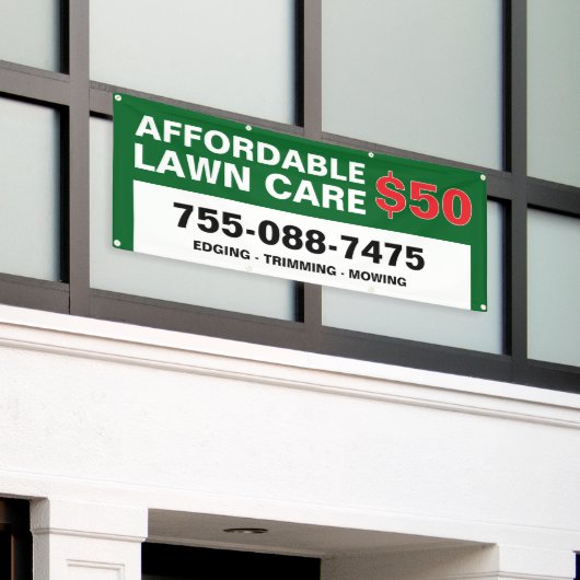 Gazonverzorging aangepaste banner (Buitenkant Gebouw)