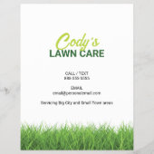 Gazonverzorging en gras snijden onderhoud flyer (Achterkant)