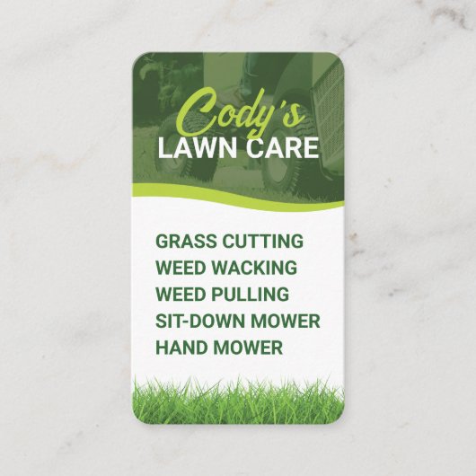 Gazonverzorging en grassnijden Landschap Onderhoud Visitekaartje (Voorkant)