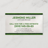 Gazonverzorging - Landscaping Visitekaartje (Achterkant)