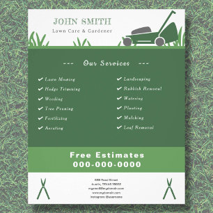 Gazonverzorging & Tuinman Flyer