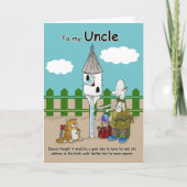gazouillez-moi carte d'anniversaire drôle d'oncle (Devant)