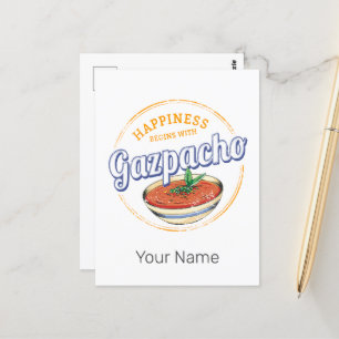 Gazpacho Soup Retro Cook Gourmet Spanje Briefkaart