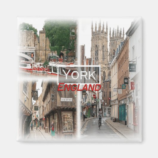 GB0144 Europa, Engeland, York, Koelkast Magneet (Voorkant)