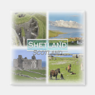 GB0155 Europa, Schotland, Shetland, Koelkast Magneet