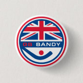GB Bandy badge Ronde Button 3,2 Cm (Voorkant)