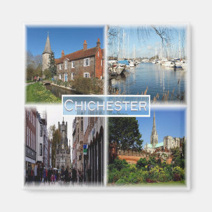 GB Chichester - Bosham Church en Brook House - Magneet