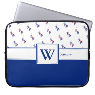GB Christelijke GROTE BRITAIN - bijbelmonogramlapt Laptop Sleeve