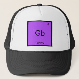 Gb - Gibbs Grappig Chemie Element Symbool T-Shirt Trucker Pet