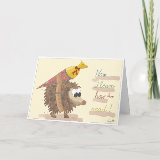 GB School enrollment card, lovingly hand-drawn gir Kaart (Voorkant)