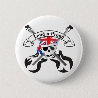 GB Scull en gitaren Ronde Button 5,7 Cm