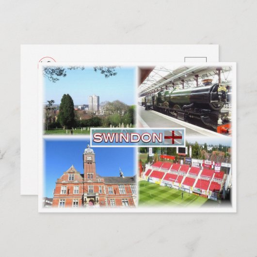 GB Swindon ^ Town Centre - Railway Museum - Town Briefkaart (Voorkant / Achterkant)