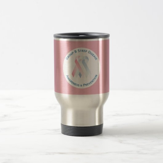 GBS Awareness Travel Mug (roze) Reisbeker (Center)