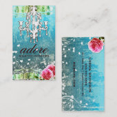 GC Adore Turquoise Metallic Gold Visitekaartje (Voorkant / Achterkant)