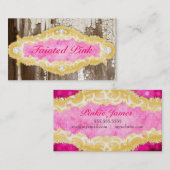 GC bedierf Roze Afgebroken Verf Visitekaartje (Voorkant / Achterkant)